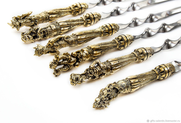 Набор шампуров с декоративным литьем "Сказка" (6 шт)
